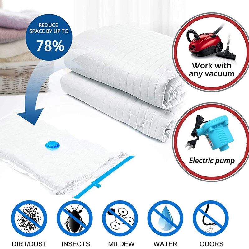 5-20X VAKUUMBEUTEL AUFBEWAHRUNGSBEUTEL VAKUUM VACUUM BEUTEL FÜR KLEIDUNG BETTE - Bild 2 von 4