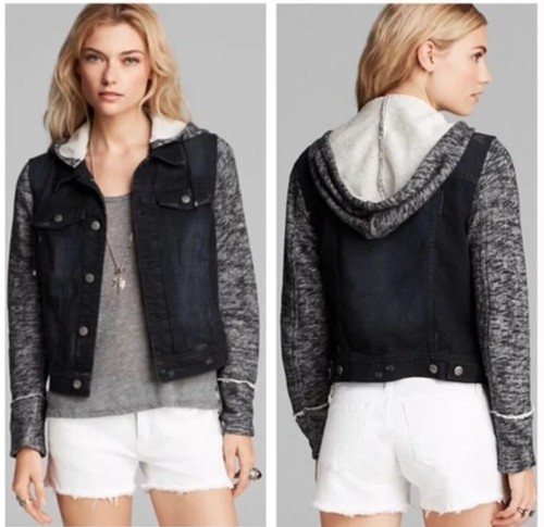 Free People Mixed Media Hooded 