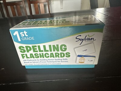  Sylvan Learning 1st Grade Spelling Flash cards, Homeschooling