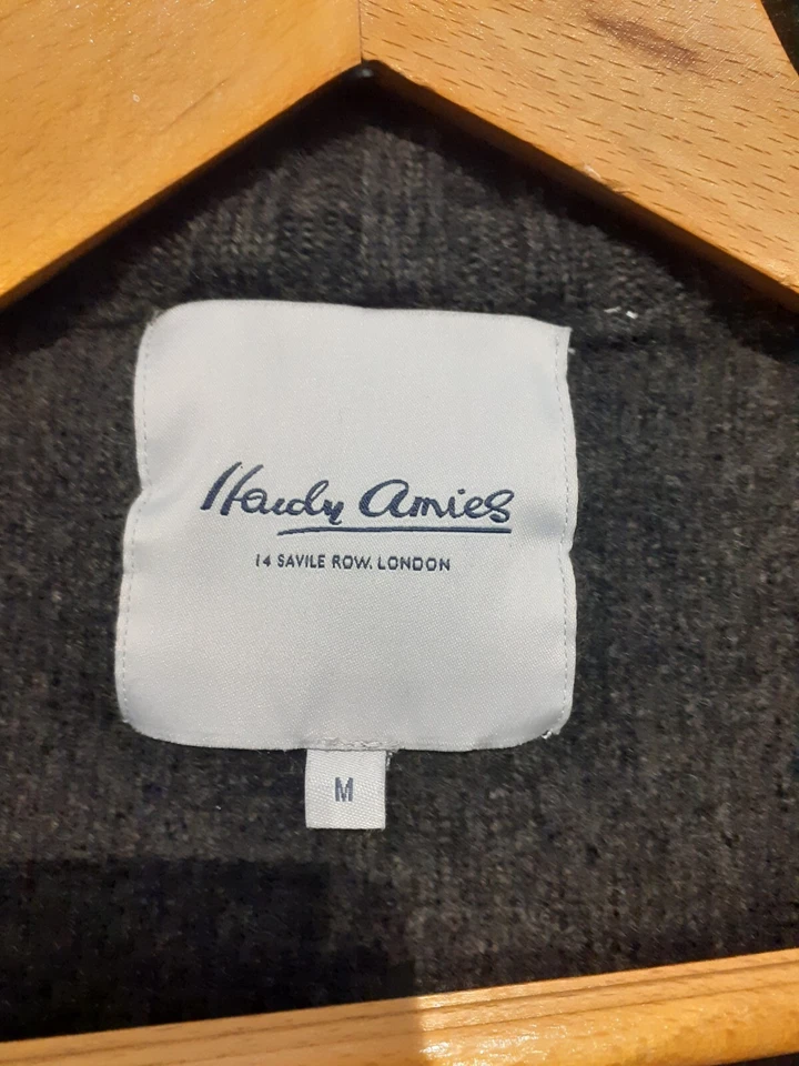 Mens Hardy Amies 100% Merino Wool Cardigan Jacket.Charcoal Grey.Size Medium - Image 4 of 4