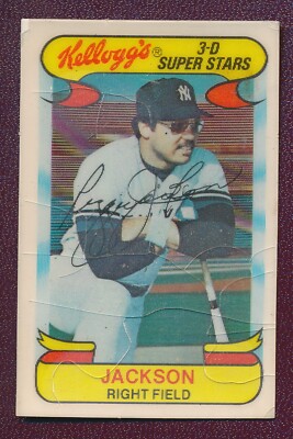 1978 KELLOGGS #40 REGGIE JACKSON 3-D SUPERSTARS SOME CRACKING NO CREASES VG-EX