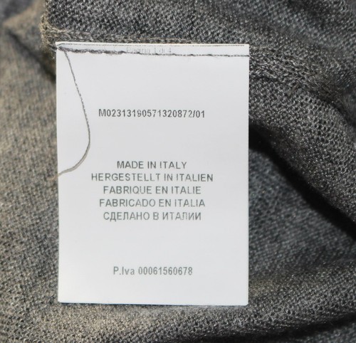 New GRAN SASSO Button Collar Polo Sweater Men's X-LARGE XL Gray EU 56 Wool SILK - Picture 8 of 9