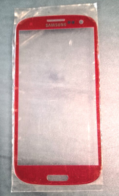 Samsung Galaxy S3 i9300 i9305 Display Glas Ersatz Frontglas - ROT