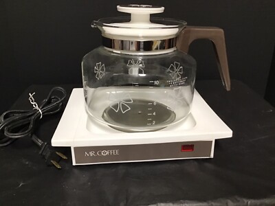 Mr Coffee 12 Cup Decanter and Electric Warmer Plate With Original Lid