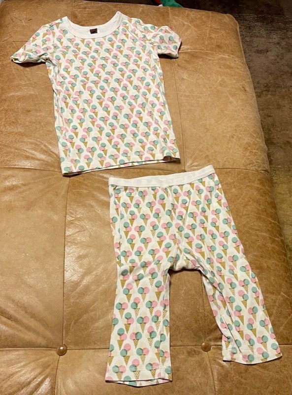 EEUC Girls Tea Collection Ice Cream Cone 100% Cotton Pajama 10