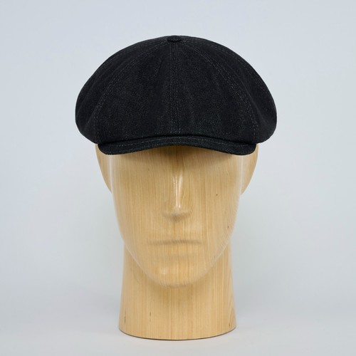 Berretto Sterkowski SHELBY Denim Vintage Stile Classico Vacanze Newsboy Blu/Nero - Foto 7 di 26