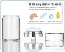 2Pcs Pump Dispenser 100Ml 3.3Oz Clear Airless Bottles Empty Refillable Travel