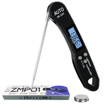 Digital Food Thermometer with Fast 1-Second Reading, ±1°F Accuracy, -58°F to 