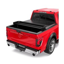 MOSTPLUS 6.5FT Quad 4-Fold Soft Fold Truck Bed Tonneau Cover Compatible for 2...
