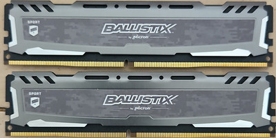 Micron Ballistix DDR4-2400 16GB (8GB×2) Micron Ballistix Sport DDR4-2400 16GB (2x8GB) DIMM XMP Desktop RAM