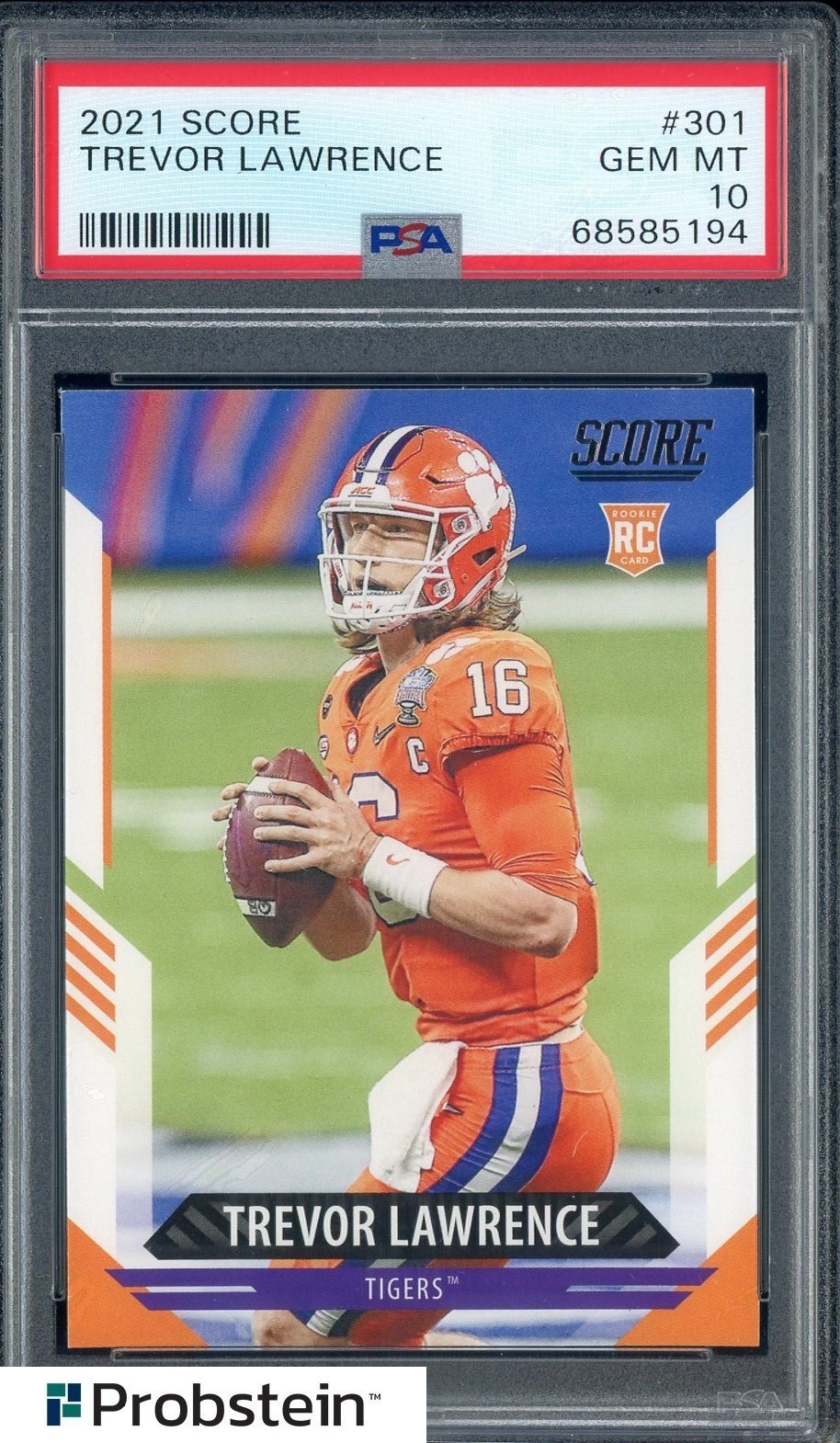 Trevor Lawrence Panini Score #301 Gem Master