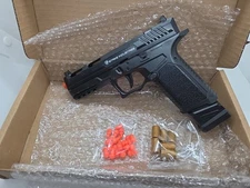 Strike Industries-G17 Shell Ejecting Soft Bullet Toy Gun - Black - Orange Tip