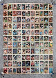 1981 DONRUSS 1st Ed Coll Series -Uncut Sheet 121 Cards (#'s 361- 480)  VG Cond.