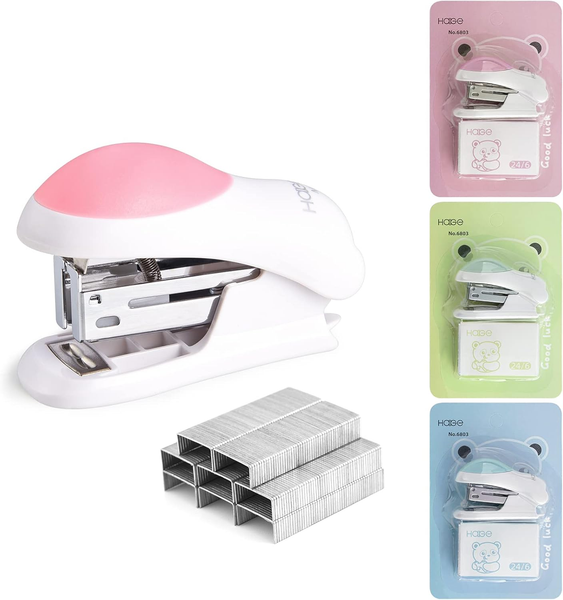 Mini MüHelose Desktop Hefter Mit 400 Standard 24/6 Heftklammern, 2–24 Blatt Kapa-image
