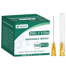 100Pack 25Ga 1.5 inch Needles Luer Lock Lab Dispensing Accessories for Measuring