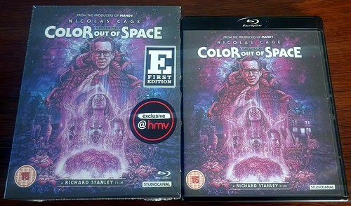 Color Out of Space 2019 Blu Ray Region B HMV First Edition Ltd Ed Slipbox Poster - Imagen 2 de 8