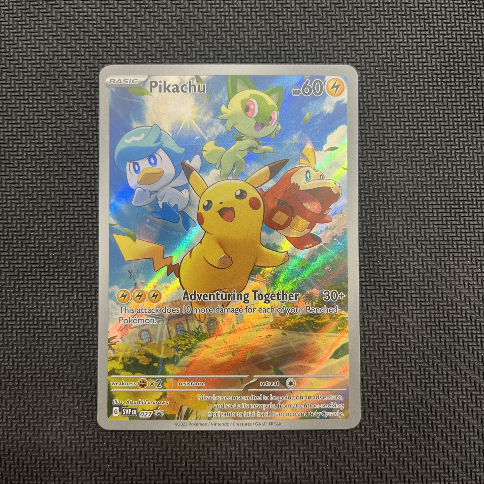 Pikachu SVP 027 Scarlet & Violet Promo Card Paldea Evolved Pokemon - NM/Mint