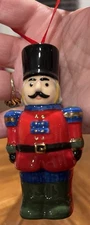 Macy’s Spode Ceramic Christmas Tree Ornament Nutcracker Toy Solider 3.5" Tall