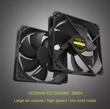      USA Stock 4pack 120mm Fan 2800RPM High speed Veddha ICE ENGINE VD12SH-AA 