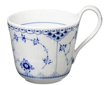 Royal Copenhagen 1026447 Blue Fluted Half Lace High Handle Mug  11.2 fl oz (330