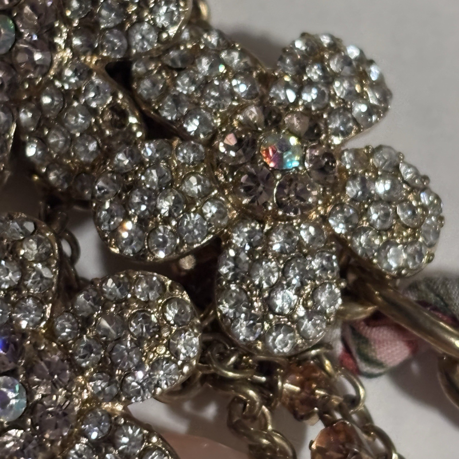 Vintage Rhinestone Statement Collar Multi Strand - image 4