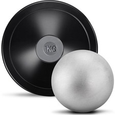 2 Pack Shot Put Ball and Throwing Discus Set, 1 kg Training Discut 13.2 lb Ir