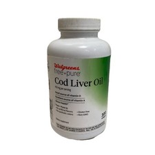 Walgreens Free  Pure Cod Liver Oil 415 mg Softgels 300 Softgels