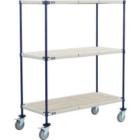 Nexel 3 Shelf Truck Nexelite 42''''W x 24''''D x 60''''H Polyurethane Swivel Casters 2