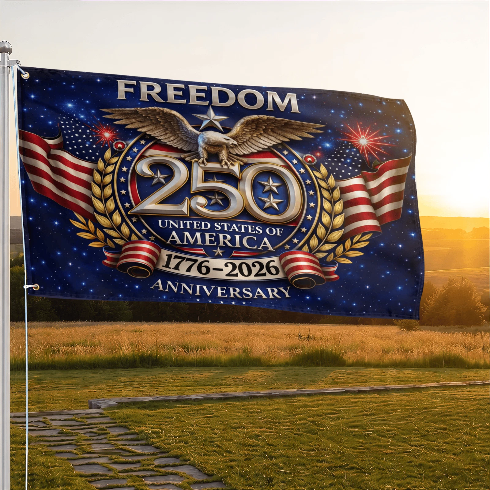250th Anniversary USA Flag