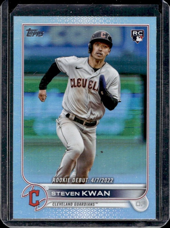 2022 Topps Update Steven Kwan RC Rainbow Foil Rookie #US54 Guardians