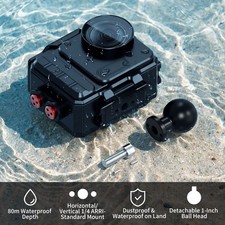 Aluminum 80M Waterproof Dive Case For Insta360 GO Ultra Magnetic Quick Release