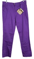 Royal & Awesome Golf Pants Mens 34x32 Purple Straight Leg Stretch Loud NWT