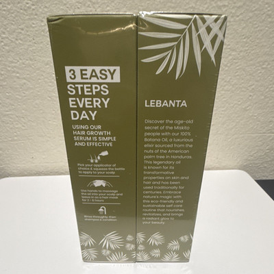 Lebanta Wonder Growth Hair Oil Batana Coconut Castor Rosemary 4 fl oz 120mL