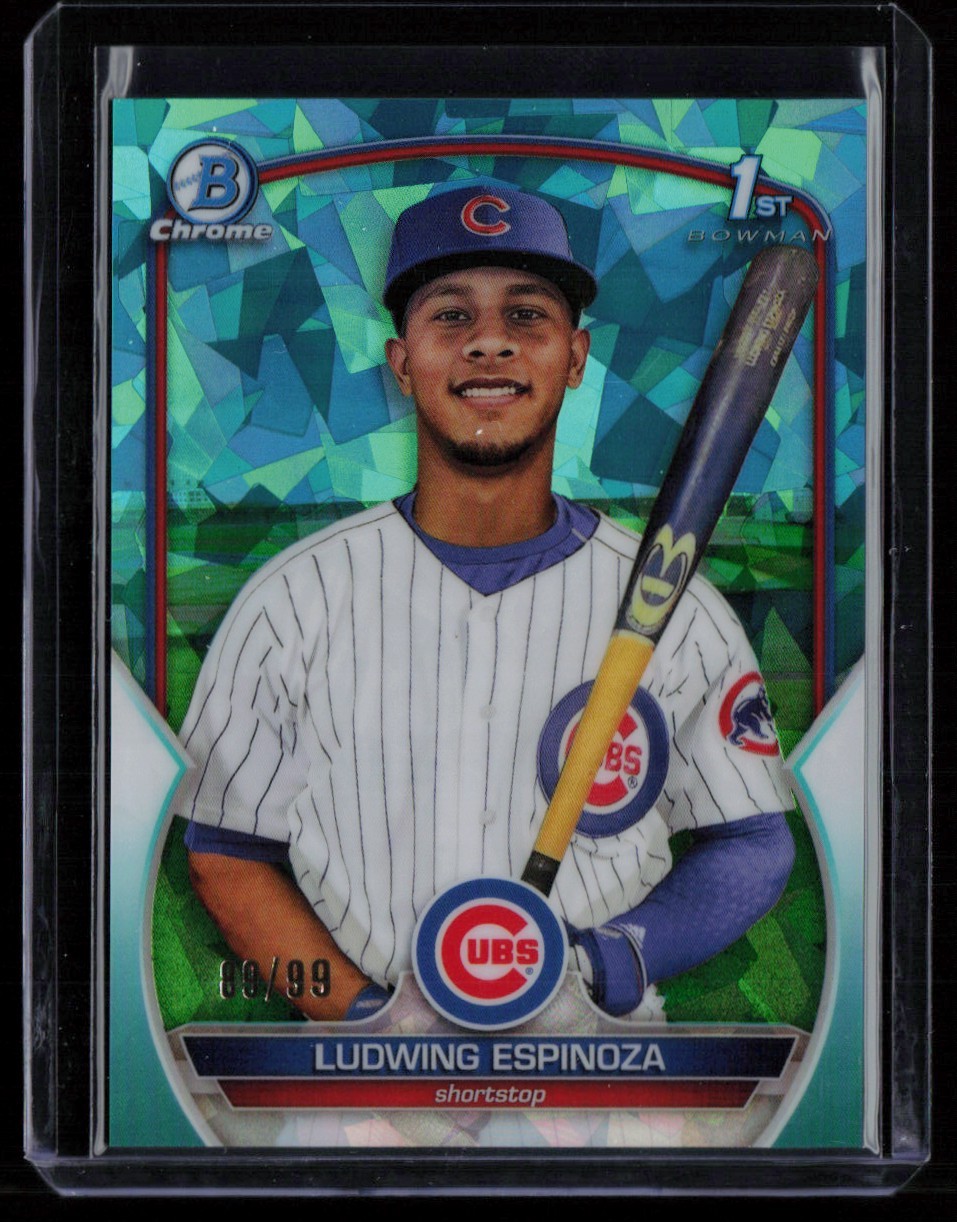LUDWING ESPINOZA 2023 BOWMAN CHROME AQUA SAPPHIRE PROSPECTS 1ST BOWMAN 89/99