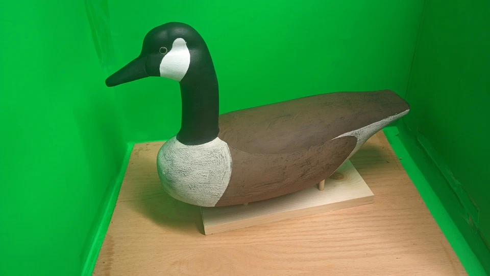 Canadian Goose Rigged Decoy/ Solid Wood - Image 2 of 4