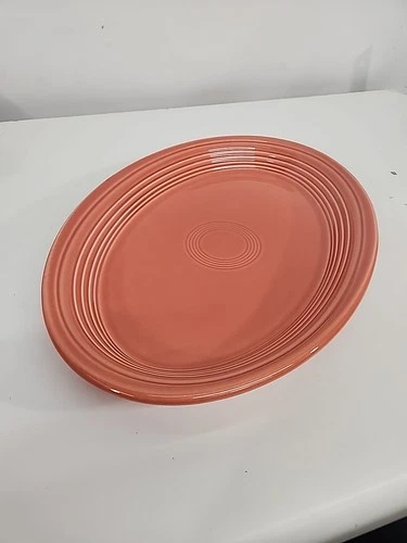 Homer Laughlin Fiesta Large Oval Serving Platter/Plate 13 5/8"x 9 1/2" Flamingo