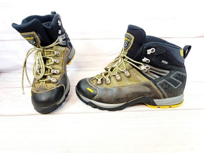 Asolo Trail Hiking Boots Mens Size 11 Green Canvas & Leather Gore-Tex 