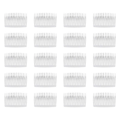 20 Pack Clear Small Plastic Hair Side Comb with Long Teeth Thin Fine Gray Hair P