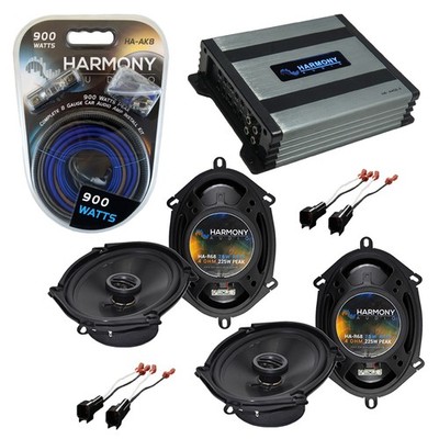 Ford Mustang 2005-2009 Factory Speaker Upgrade Harmony (2) R68 & HA-A400.4 Amp