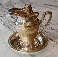 Vintage Reed & Barton Silver Soldered Water Pitcher  12 oz