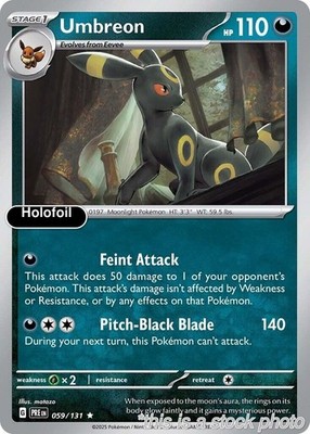 Umbreon [PRE - 059/131]HolofoilNMPokemonRareEN