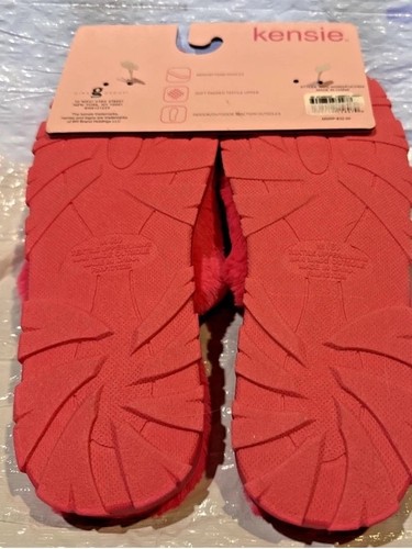 Chaussons femme Ksie taille 9 bicolore rose fausse fourrure coeur NEUF avec étiquette - Photo 2/2