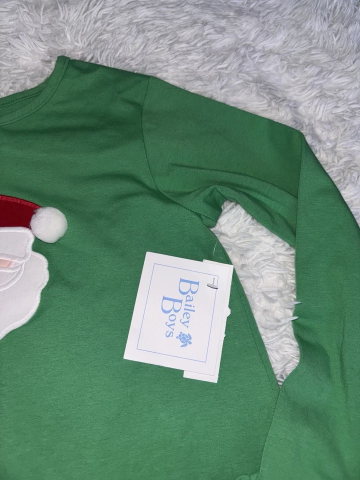 The Bailey Boys girls sz. 10 green Santa design dress. New w/tags. Adorable - Image 3 of 4