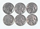 1930-1937 XF/AU Better Condition: Great Detail in Buffalo Horn 6 Coin Lot *815
