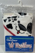 Gerber Vintage 1992 Lil Hoodlems Hooded Towel Dalmatian Dog 30 x36 New/Sealed