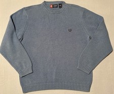 Chaps Men's Sweater Crewneck Blue XL Long Sleeve 100 Cotton L Sleeve