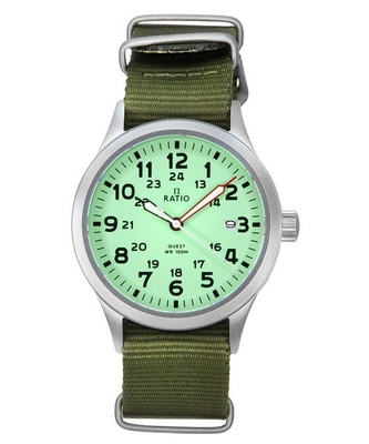 RATIO Quest Mens Field Watch Sapphire Quartz RTQ015 100M Lewis And Clark Edition