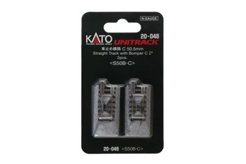 KATO N Gauge 20-048 binario dritto con paraurti C 50,5 mm 2 pezzi modello fer... - Immagine 3 di 4