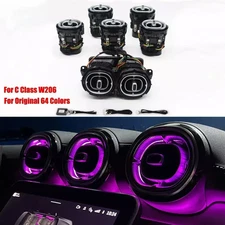 64 Colors LED Air Vent Ambient Light For Mercedes Benz C class W206 X254 GLC