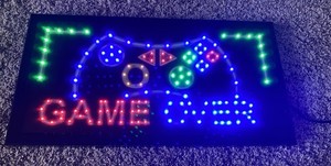 Game Over Light Up Sign Man Cave Boys Room